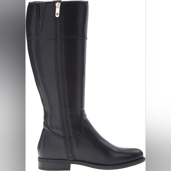 NEW Tommy Hilfiger Womens Shano Equestrian Boot Sz6.5 black - Picture 2 of 5